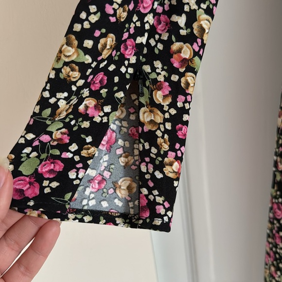 leena for Mac Duggal Floral Long Sleeve A-Line Gown - Picture 6 of 9